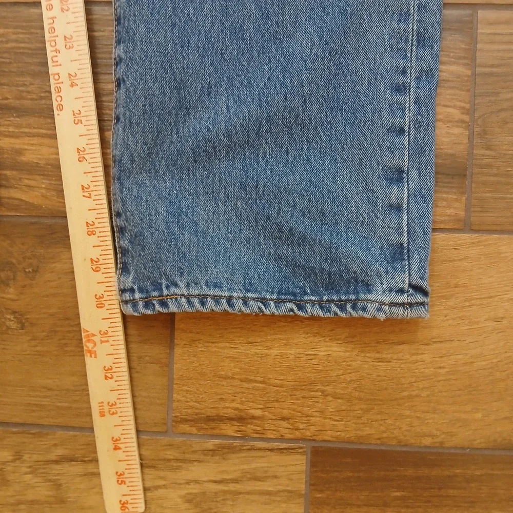 Levi's 501 Jeans Mens 38x32 (FITS 37x30) Blue Button Fly Straight Leg Cotton